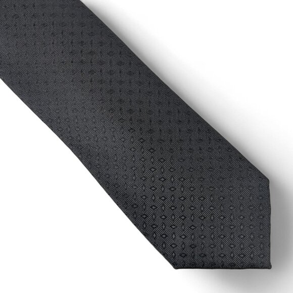 Alfani Men's Lunar Geo Texture Solid Tie Necktie Slim Modern 2 3/4" Black B4HP - Picture 1 of 4